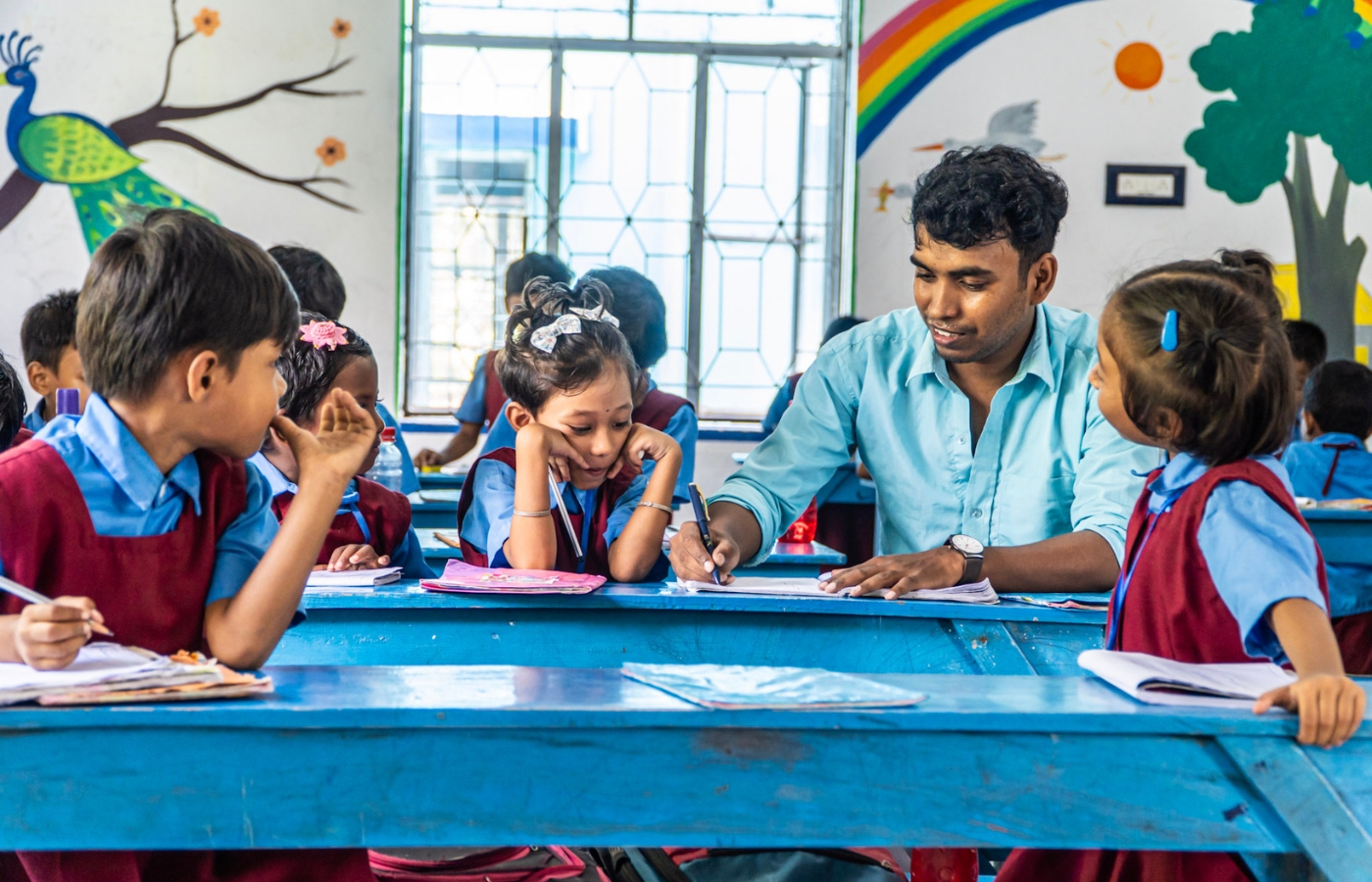 Students attending class at PRDS