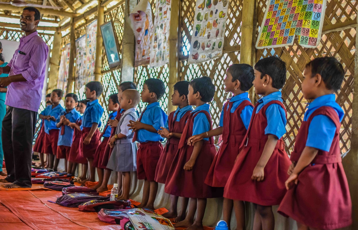 Students attending lessons at PRDS in the early years